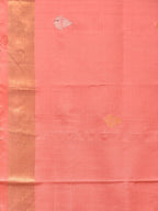 Peach Uppada Silk Handloom Saree with Birds and Floral Pallu Design - Global Threads | Grocsy