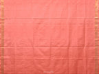 Peach Uppada Silk Handloom Saree with Birds and Floral Pallu Design - Global Threads | Grocsy