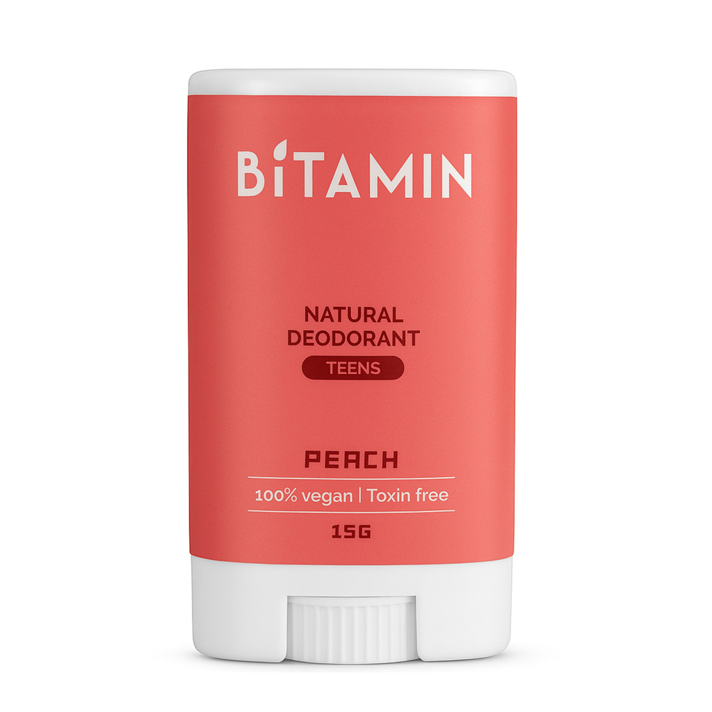 Bitamin Peach Teens Natural Deodorant Roll On Stick | Grocsy