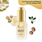 Pilgrim 24K Gold Beauty Oil For Glowing Skin, Deep Nourishing, Anti Aging, Make Up Primer | Grocsy