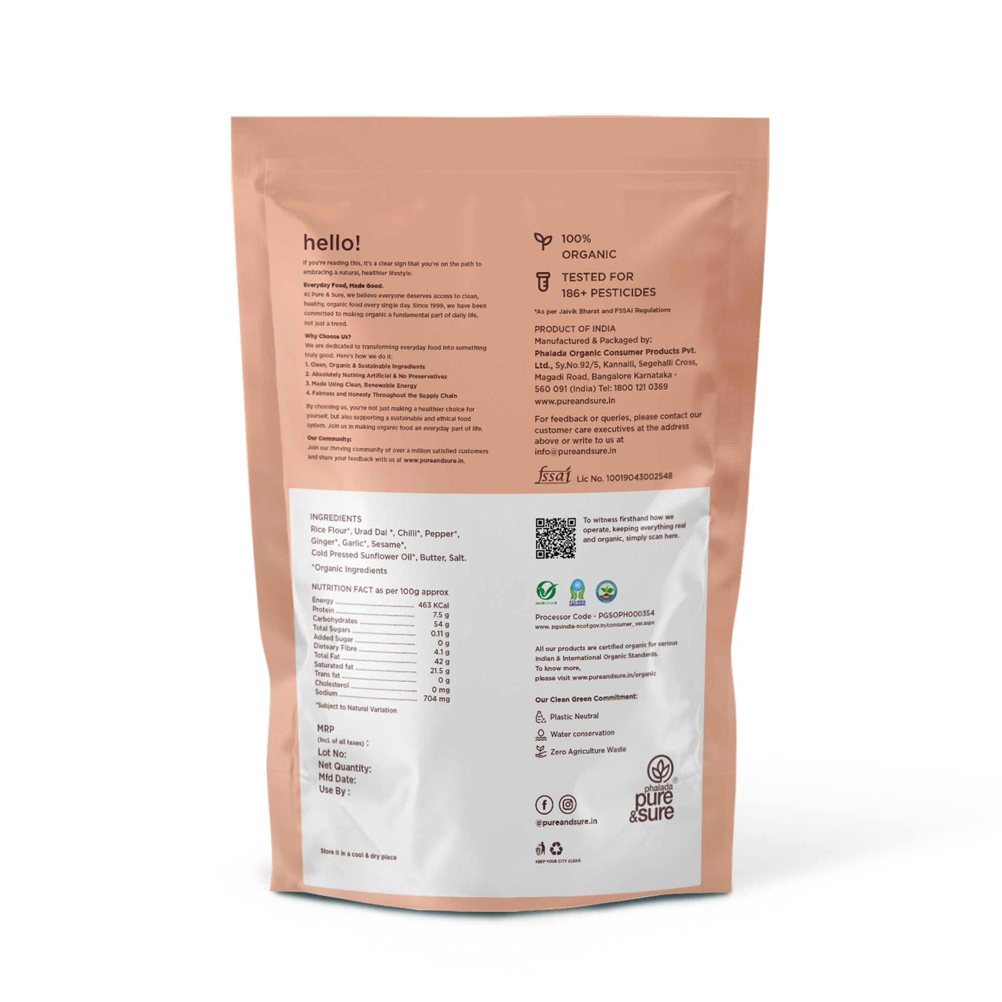 Pure & Sure Organic Peri Peri Chakli | Grocsy