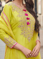 Evanik Designer Faux Georgette With Embroidery Sequence Work Palazzo Wedding Collection | Grocsy