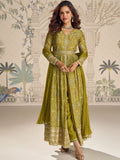 Evanik Designer Chinon Silk Embroidered Work Wedding Anarkali Suit | Grocsy