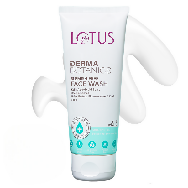 Lotus DermaBotanics Kojic acid + Multi berry Blemish - Free Facewash | Grocsy