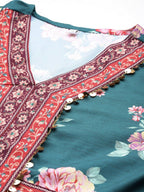 Ahalyaa Women's Traditional wear Tunic - Green | Grocsy