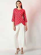 Myshka Women's Pink Printed Top | Grocsy