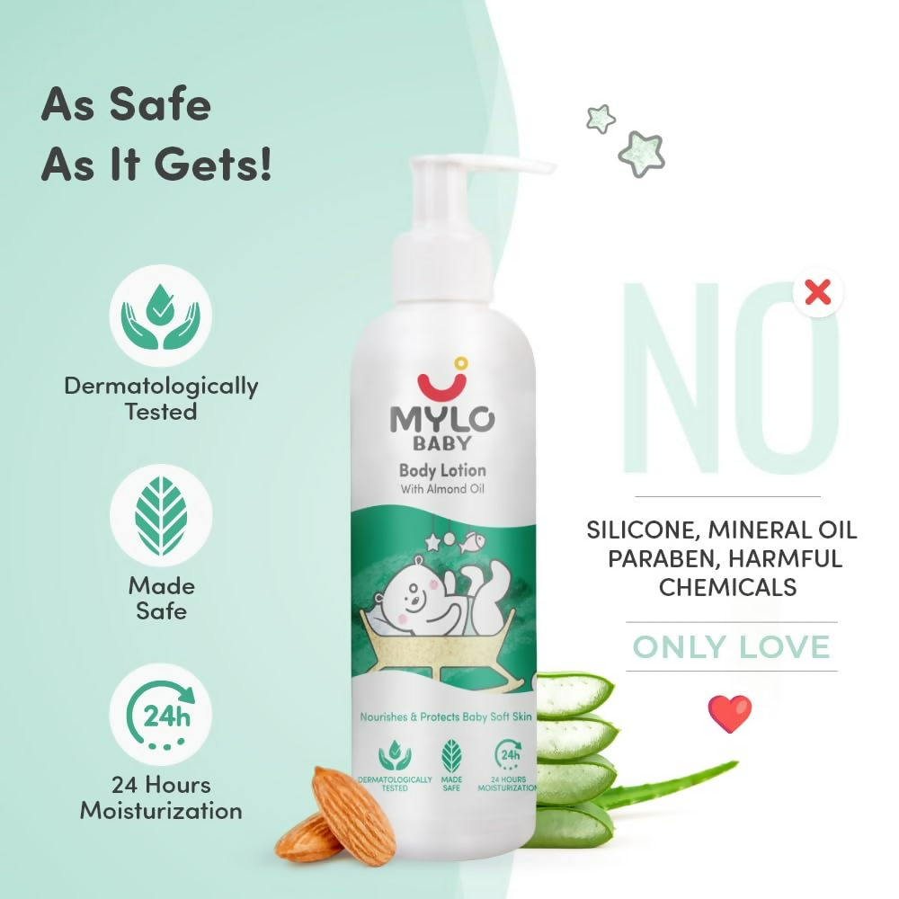 Mylo Baby Lotion Long Lasting 24 Hours Moisturization Soothes Dryness | Grocsy