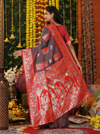 Shree Shyam Fashion Silk Grey Saree | Grocsy