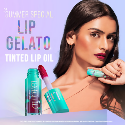 LoveChild By Masaba Gupta Lip Gelato Tinted Lip Oil - Cherryccino - (Red) | Grocsy