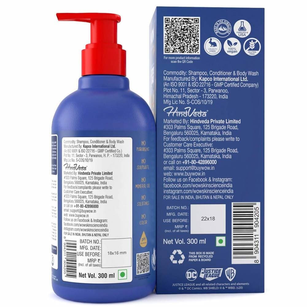 Wow Skin Science Kids 3 in 1 Wash - Blue Guardian Superman Edition | Grocsy