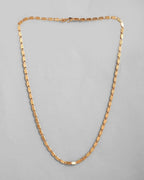 VOJ Gold-Polished Biscuit Shaped Chain For Men | Grocsy