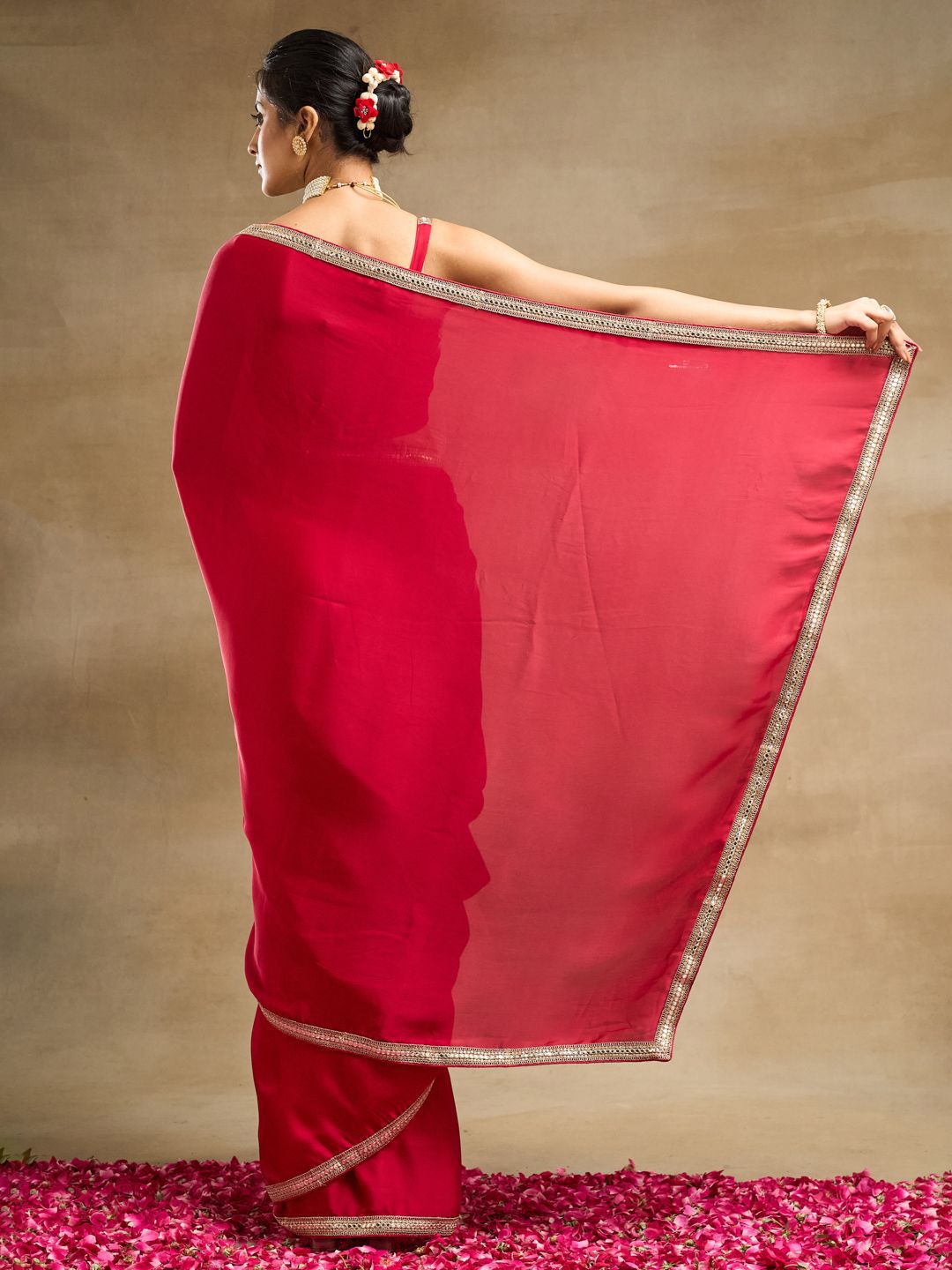 kasee Embroidered Silk Blend Saree | Grocsy