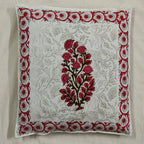 The Decor Nook Pink Floral With Pink Border Cushion Cover | Grocsy