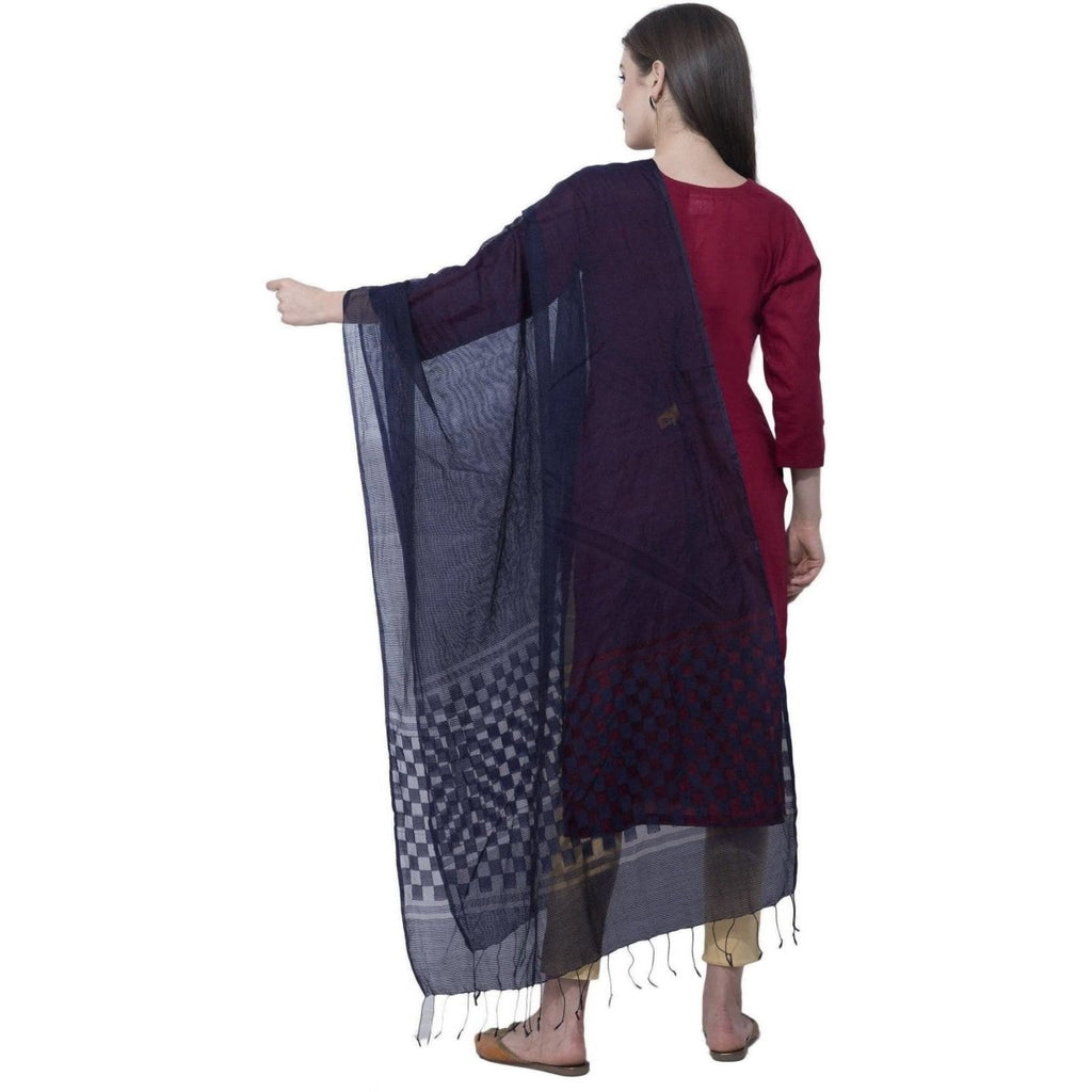 A R Silk Navy Blue Color Buta Cutting Dupattas and Chunnis | Grocsy