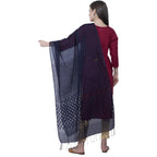 A R Silk Navy Blue Color Buta Cutting Dupattas and Chunnis | Grocsy