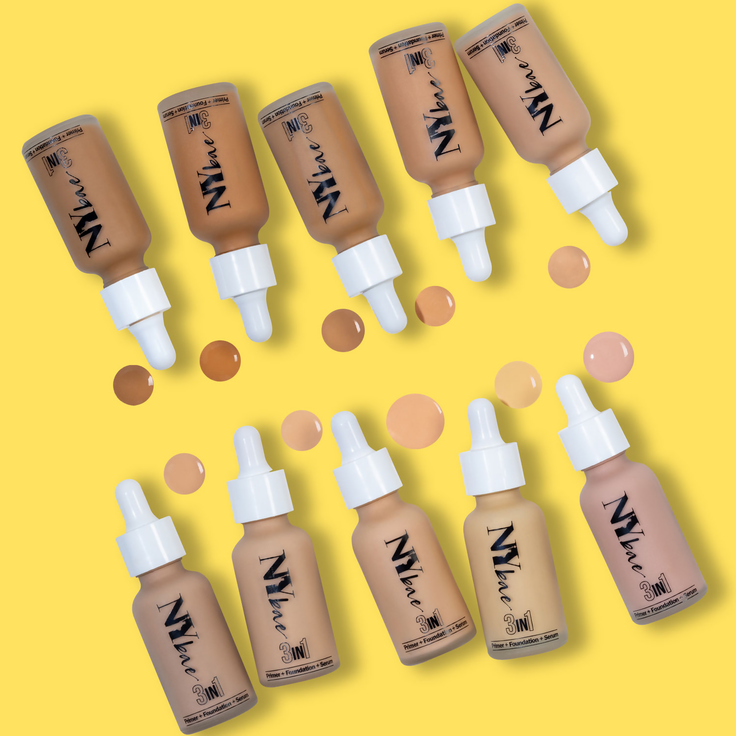 NY Bae 3 in 1 Serum Foundation with Primer Warm Milk 09 | Grocsy