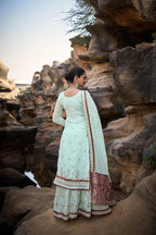 Lehenga Mart Designer Faux Georgette Ready to wear Sharara Suit for Eid | Grocsy