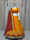 DEIANA'S Gota Patch Gamthi Work Lace Lehenga Choli - Yellow | Grocsy