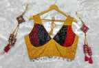 DEIANA'S Gamthi Patch With Handmade Kodi Lace Lehenga Choli - Black | Grocsy