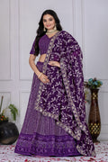 DEIANA'S Heavy Embroidery With Multi Work Lehenga Choli - purple | Grocsy