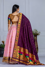 DEIANA'S Jacquard With Jari Print Weaving Lehenga Choli - Pink | Grocsy