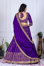 DEIANA'S Heavy Embroidery With Multi Work Lehenga Choli - purple | Grocsy