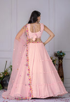 DEIANA'S Heavy Plain with crease work Lehenga Choli - Pink | Grocsy