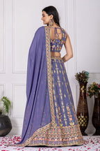 DEIANA'S Heavy Embroidery With Multi Work Lehenga Choli - Lovender | Grocsy