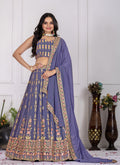 DEIANA'S Heavy Embroidery With Multi Work Lehenga Choli - Lovender | Grocsy