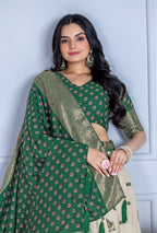 DEIANA'S Jacquard With Jari Print Weaving Lehenga Choli - Off White | Grocsy