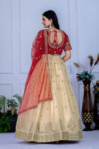 DEIANA'S Heavy Embroidery With Sequence Work Lehenga Choli - Off White | Grocsy