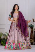 DEIANA'S Heavy Embroidery With Multi Color Work Lehenga Choli - Pink | Grocsy