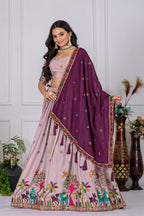 DEIANA'S Heavy Embroidery With Multi Color Work Lehenga Choli - Pink | Grocsy