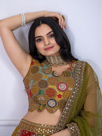 DEIANA'S Heavy Embroidery With Multi Work Lehenga Choli - Multi | Grocsy