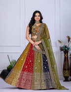 DEIANA'S Heavy Embroidery With Multi Work Lehenga Choli - Multi | Grocsy