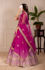 DEIANA'S Heavy Embroidery With Thread Work Lehenga Choli - Pink | Grocsy