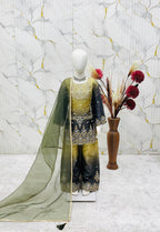Evanik Kids Multicolor Heavy Silk Embroidered Work Salwar Suit | Grocsy