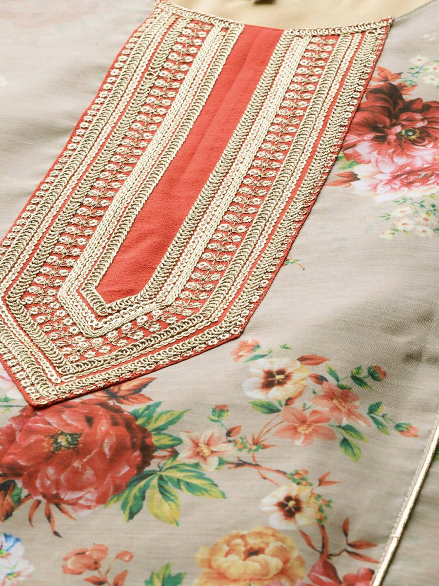 Ahalyaa Women's Traditional wear Kurta - Tan | Grocsy