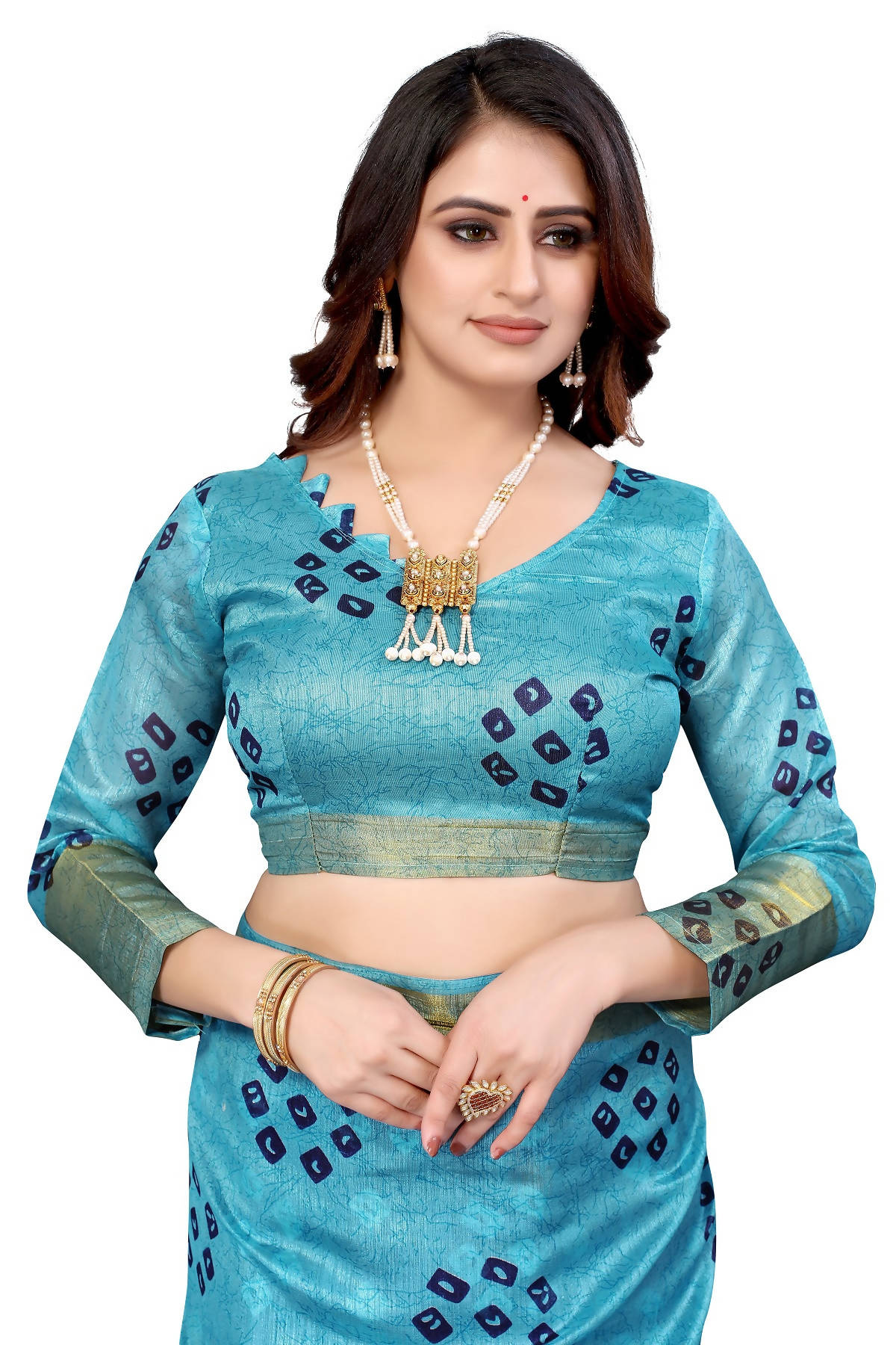 Vamika Ethnic Fire Navy Jari Border Linen Saree | Grocsy