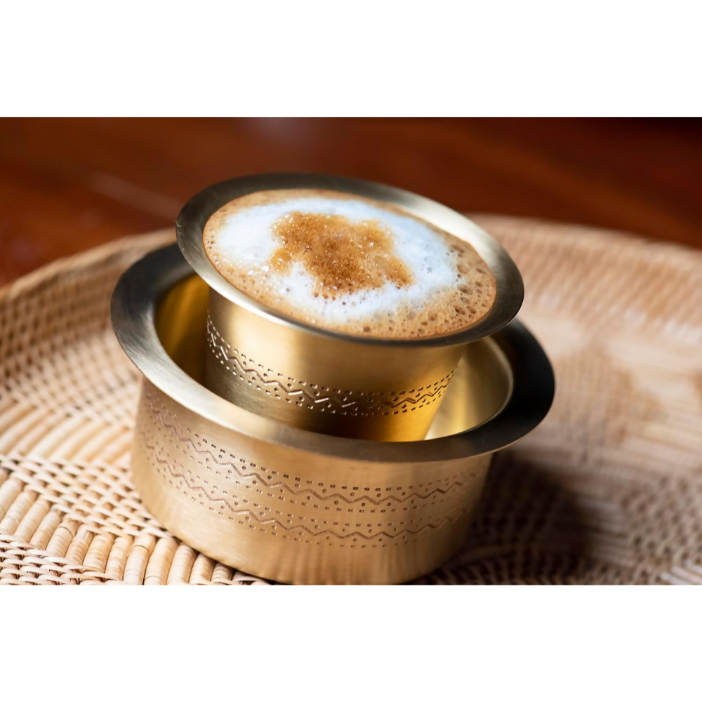 Sidapur Brass Dabara - Etched Matt | Grocsy