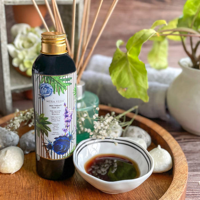 Myra Veda Milk Therapy Hair Oil | Grocsy
