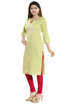 Snehal Creations Easy Breezy Liril Green Cotton Printed Tunic | Grocsy