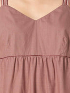 Indya Rose Pink Embroidered Tiered Maxi Dress | Grocsy