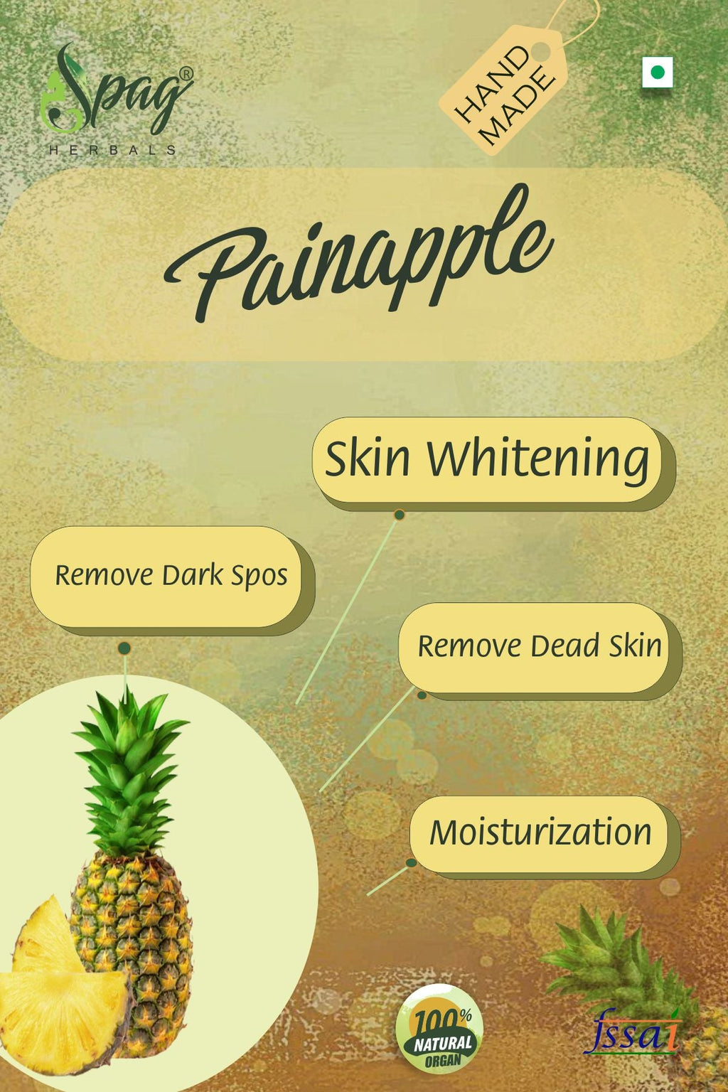 Spag Herbals Pineapple Honey Handmade Soap | Grocsy