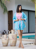 Yufta Pink & Blue Co Ord Set Add Jacket | Grocsy