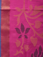 Pink and Lavender Uppada Silk Handloom Saree with All Over Design - Global Threads | Grocsy