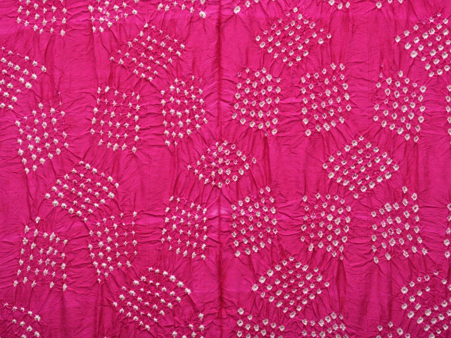 Pink and Purple Bandhani Kanchipuram Silk Handloom Dupatta with Border Design - Global Threads | Grocsy