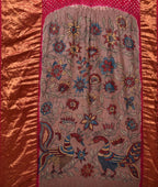 Pink Bandhani Kanchipuram Silk Handloom Saree with Kalamkari Pallu and Blouse Design - Global Threads | Grocsy