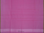 Pink Cotton Cut Work Handloom Saree with Zig-Zag Design - Global Threads | Grocsy