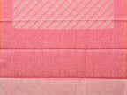 Pink Cut Work Sico Cotton Saree with Diagonal and Mango Border Design - Global Threads | Grocsy